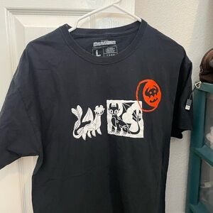 Dreamworks Black and White Dragon T-Shirt with Orange Accent